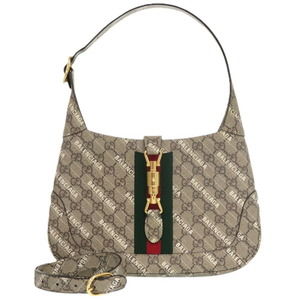 Like new Gucci x Balenciaga Jackie 636706 polyester cotton beige 0294 handbag...